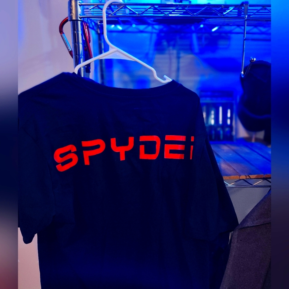 Men's Spyder Tee Black and Red XL